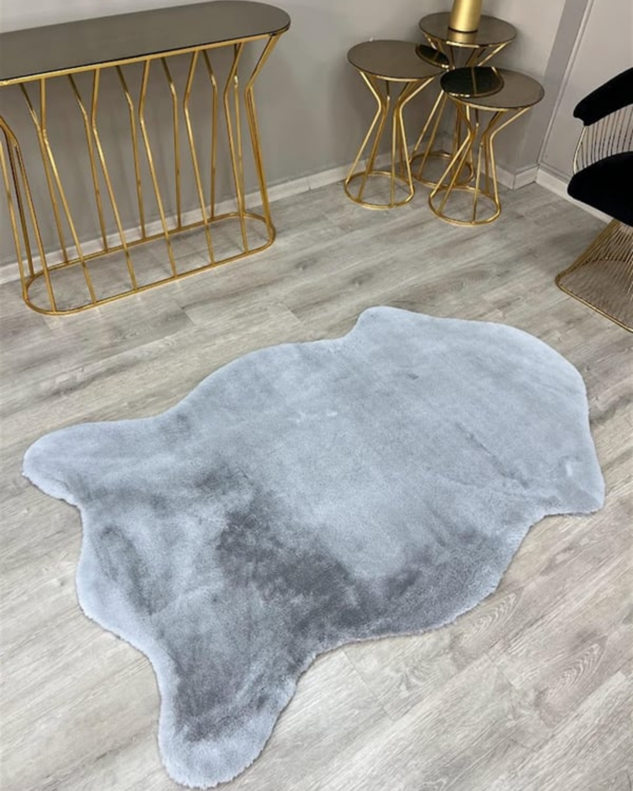 Softopia Halı Softy Gri Tavşan Post Yumuşak Dokulu Post Halı