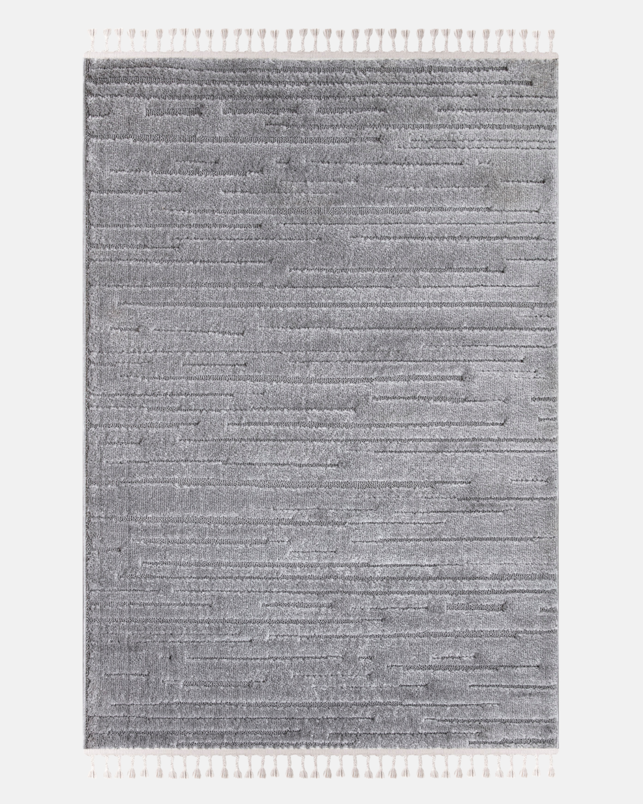 Softopia Halı Wind D534B R0977 Gri Shaggy Modern Halı