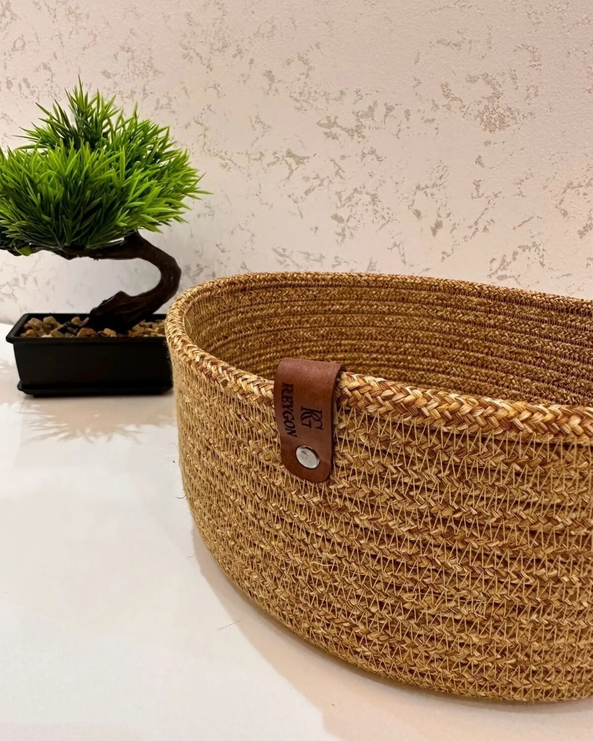 Softopia Home & Living Hasır Sepet Saklama Düzenleme Kabı Organizer